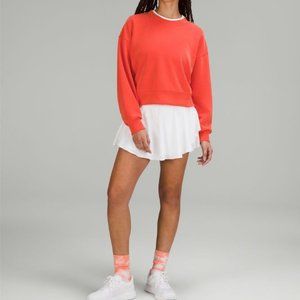 Lululemon Softstreme Perfectly Oversized Cropped Crew Solar Orange